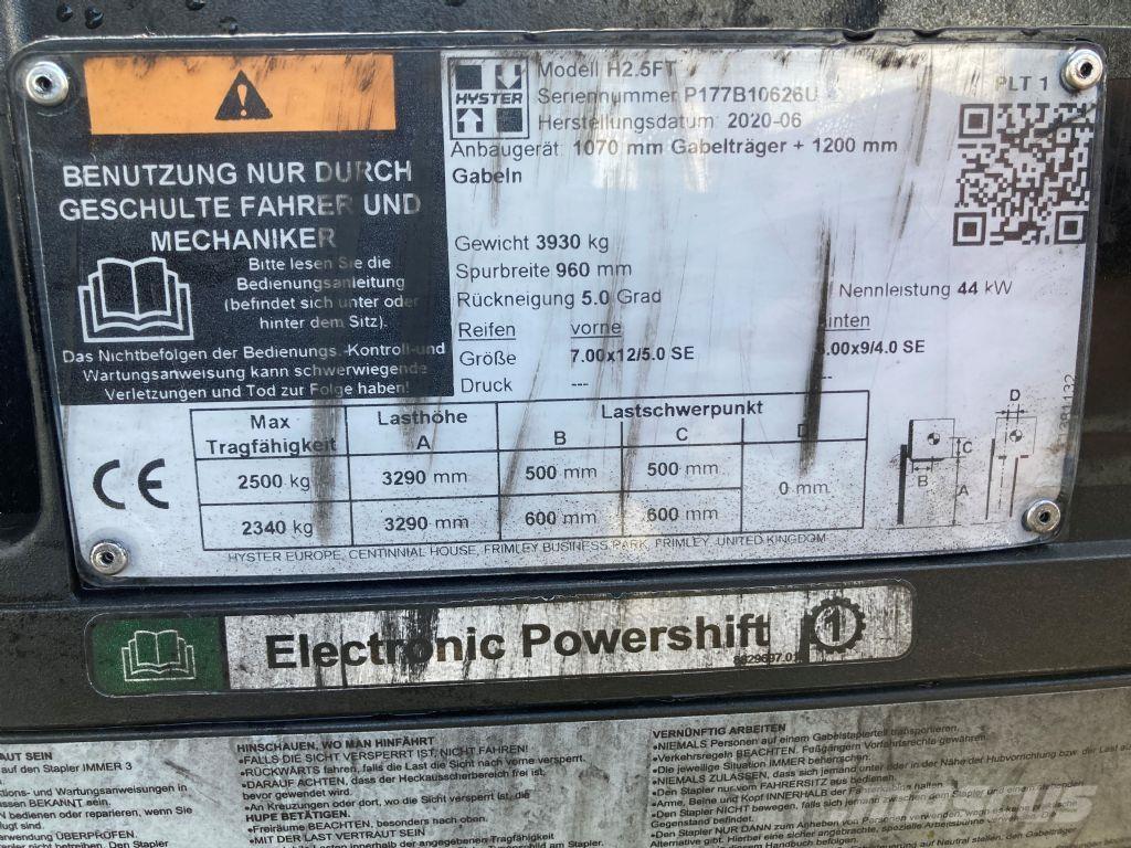 Hyster H 2.5 FT Газовые погрузчики