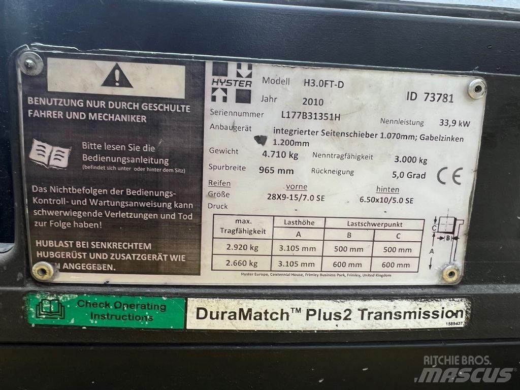 Hyster H 3.0 FT Дизельные погрузчики