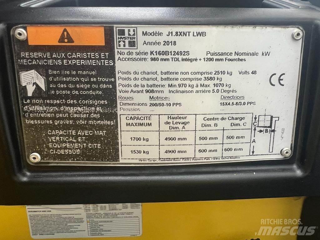 Hyster J 1.8 XNT Электропогрузчики