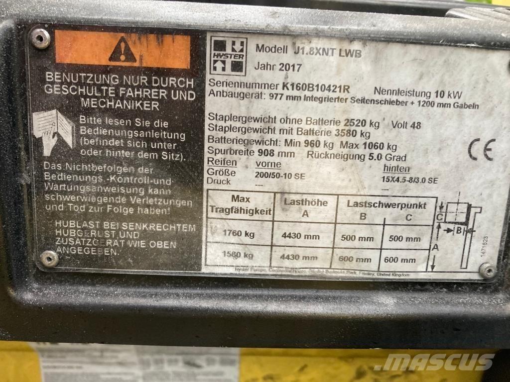 Hyster J 1.80 XNT Электропогрузчики