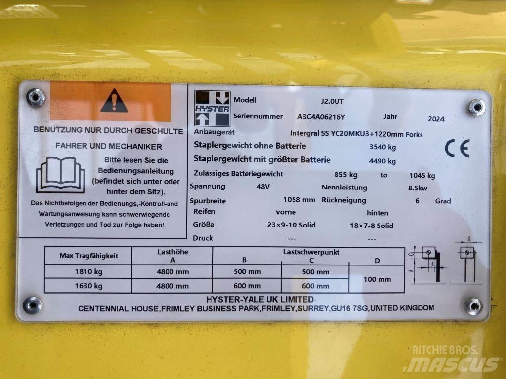 Hyster J 2.0 UT Электропогрузчики