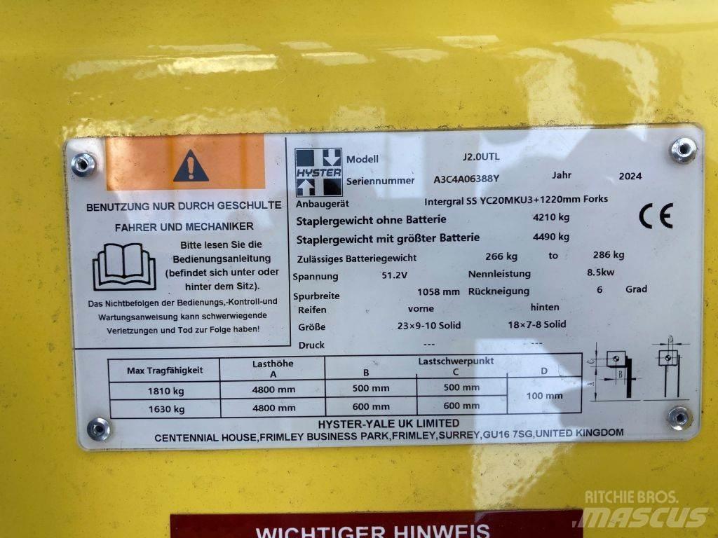 Hyster J 2.0 UTL Электропогрузчики