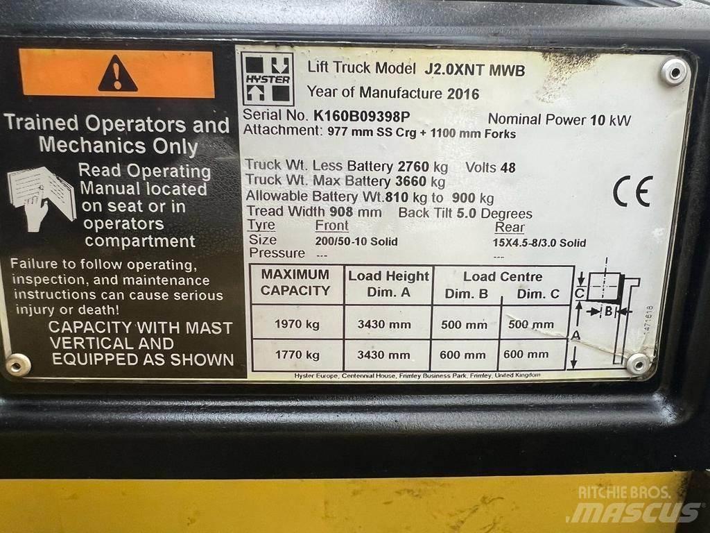 Hyster J 2.0 XNT Электропогрузчики