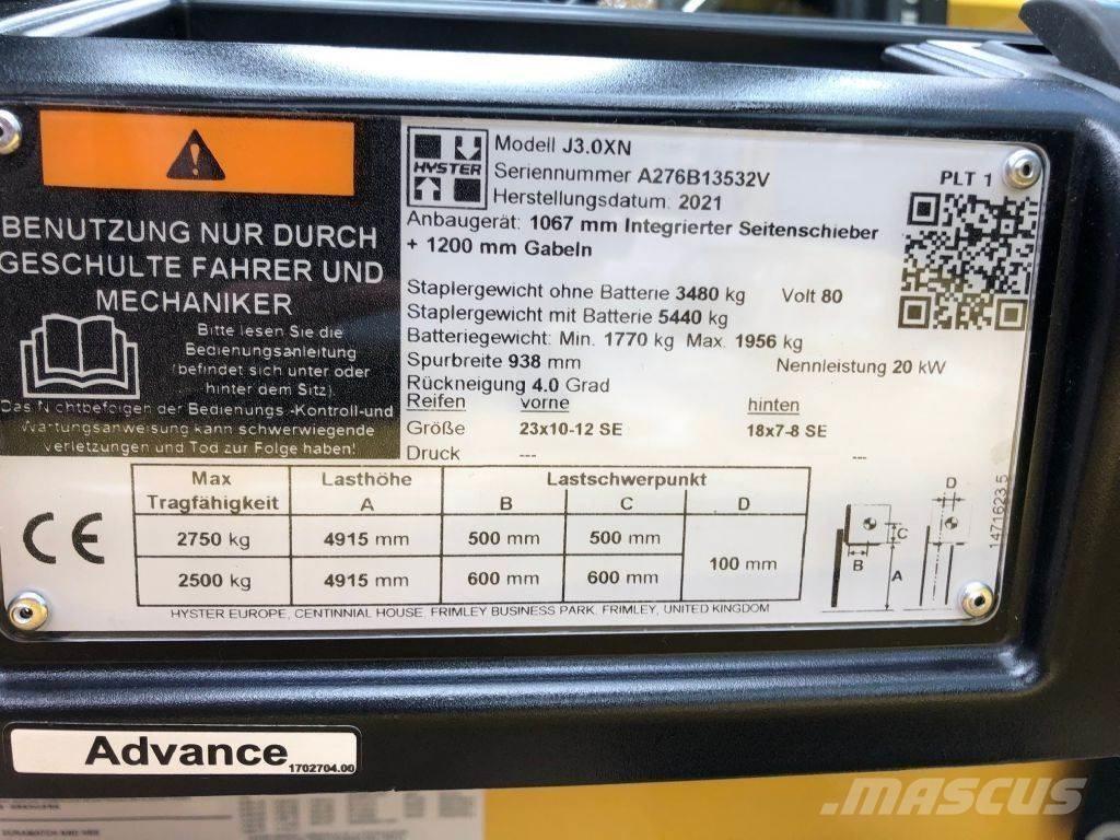 Hyster J 3.0 XN Электропогрузчики