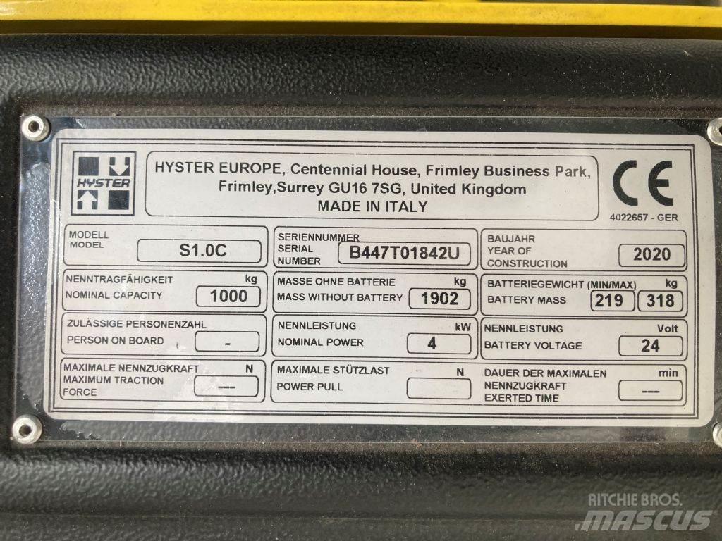 Hyster S 1.0 C Ручные штабелёры с электроподъёмом