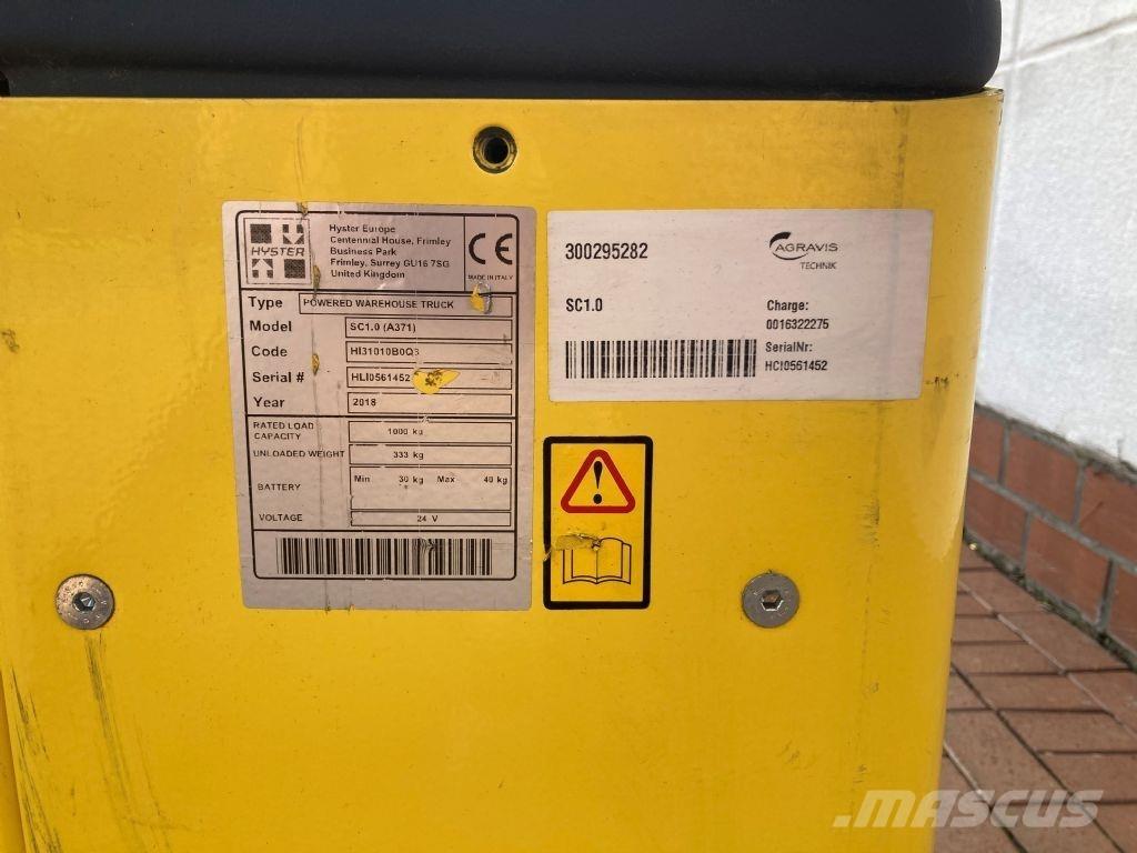 Hyster SC 1.0 Ручные штабелёры с электроподъёмом