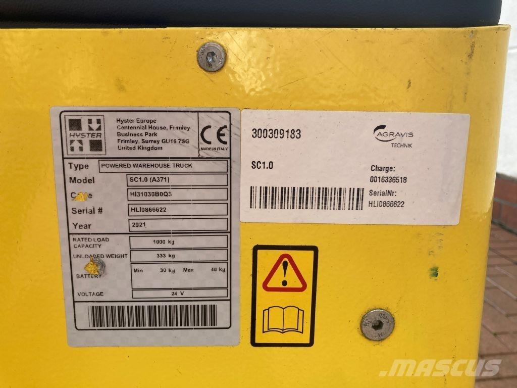 Hyster SC 1.0 Ручные штабелёры с электроподъёмом