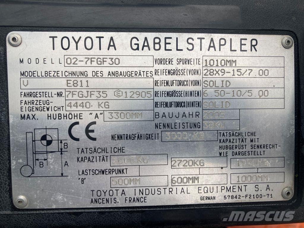 Toyota 02-7FGF30 Газовые погрузчики