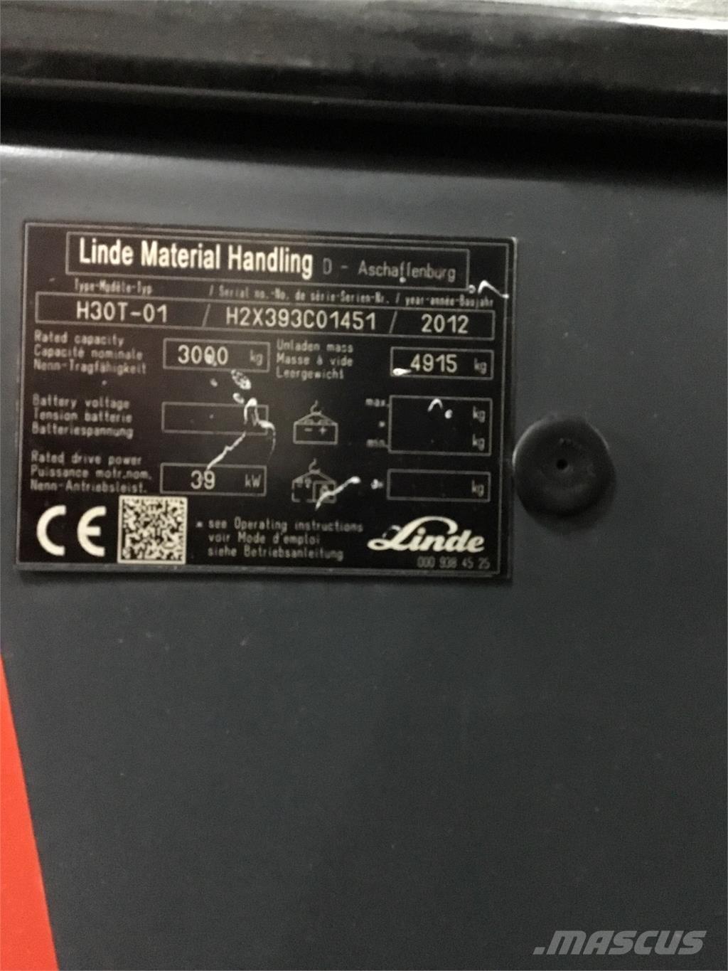 Linde H 30 T 01 Газовые погрузчики