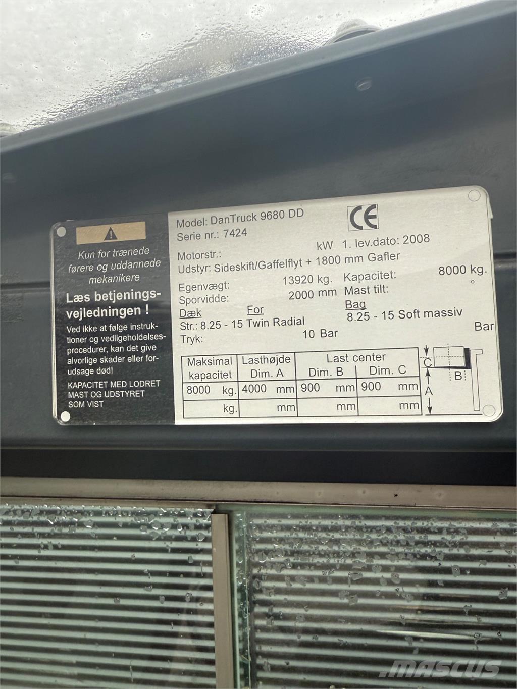 Dantruck 9680DD Дизельные погрузчики