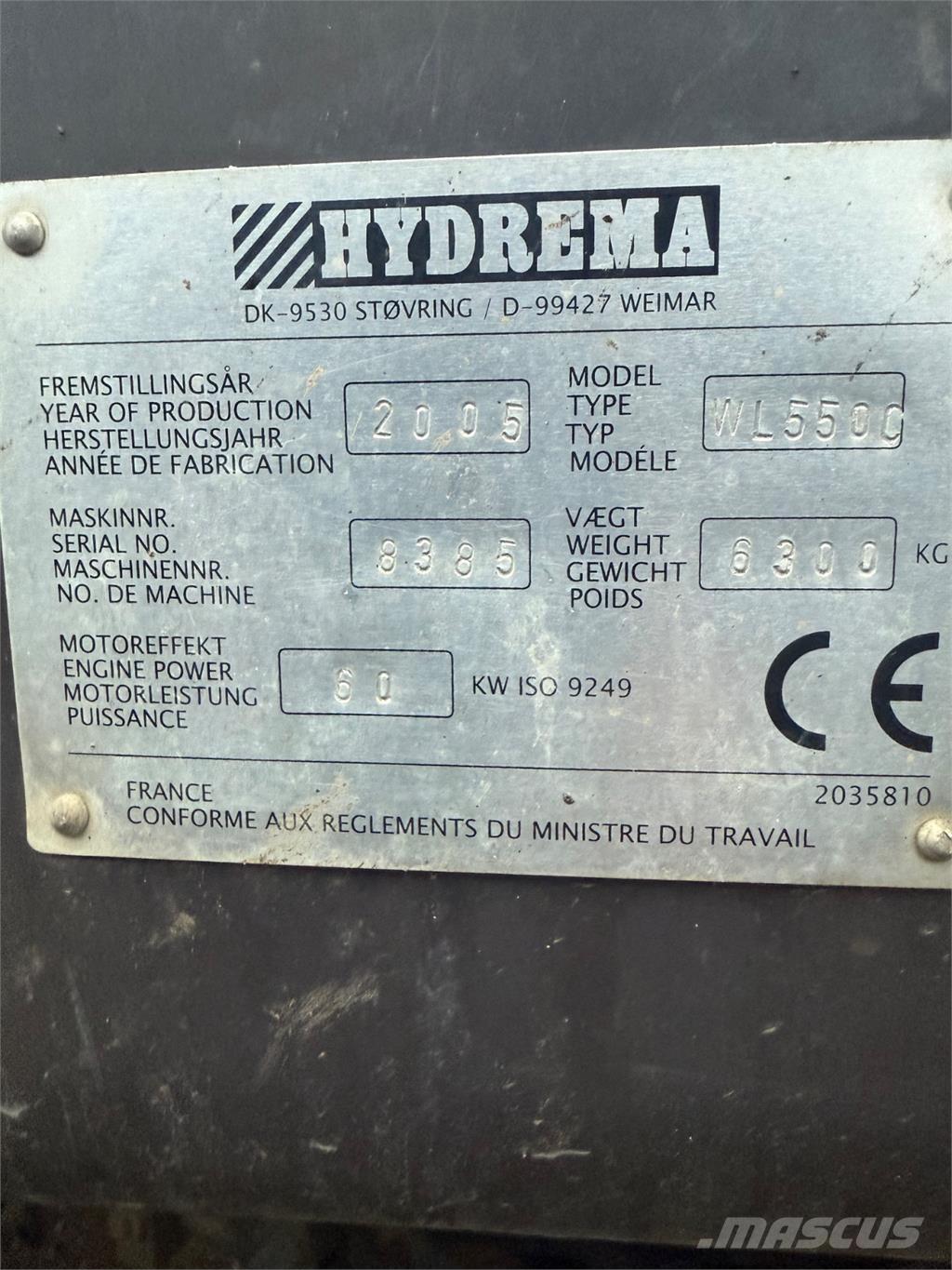 Hydrema WL550C Фронтальные погрузчики