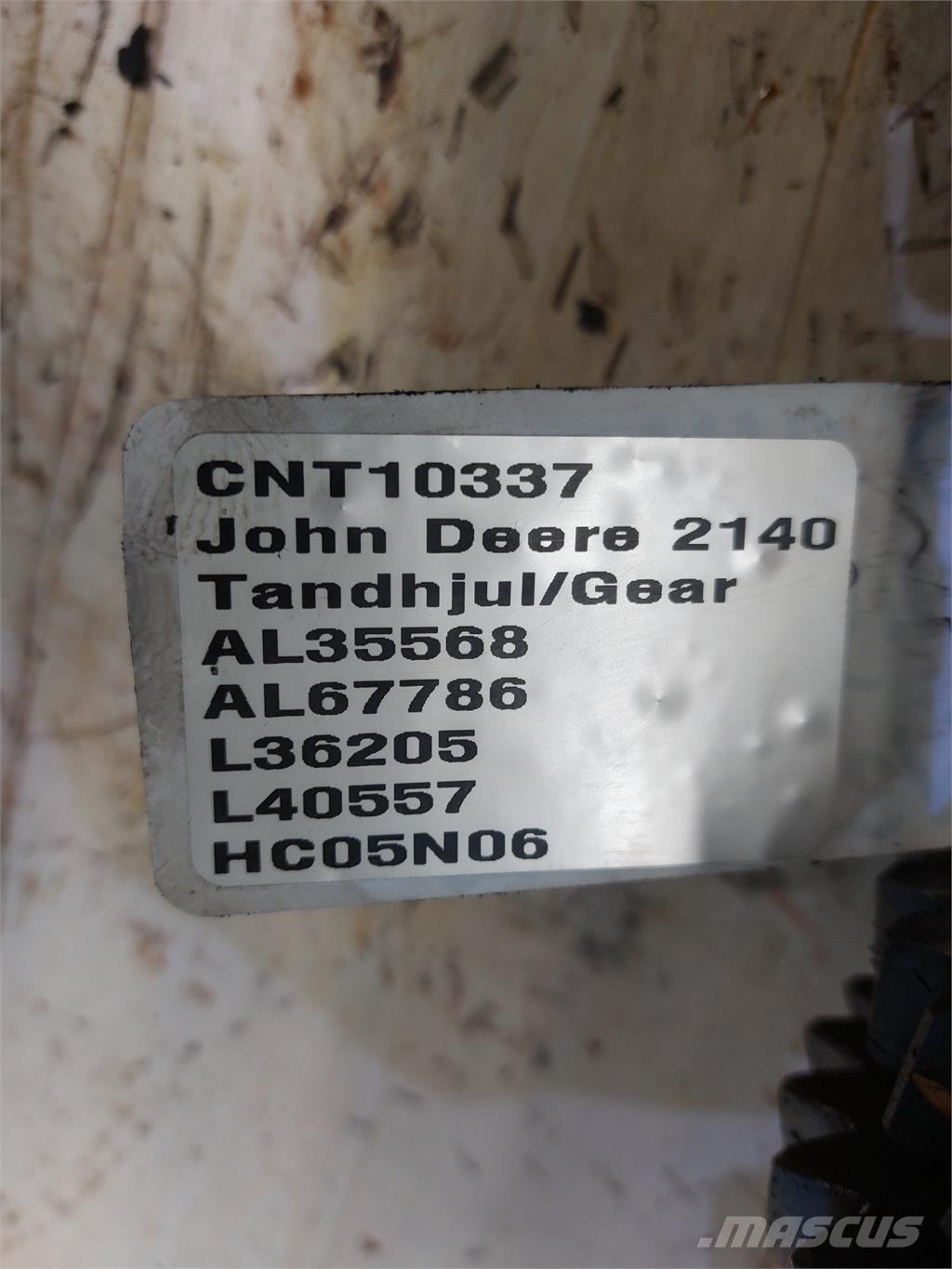 John Deere 2140 Трансмиссии