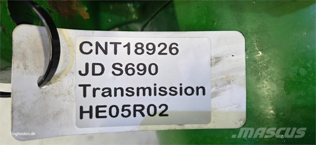 John Deere S690 Трансмиссии