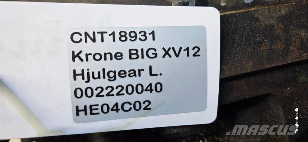 Krone Big X V12 Аксессуары для машин для сена и корма