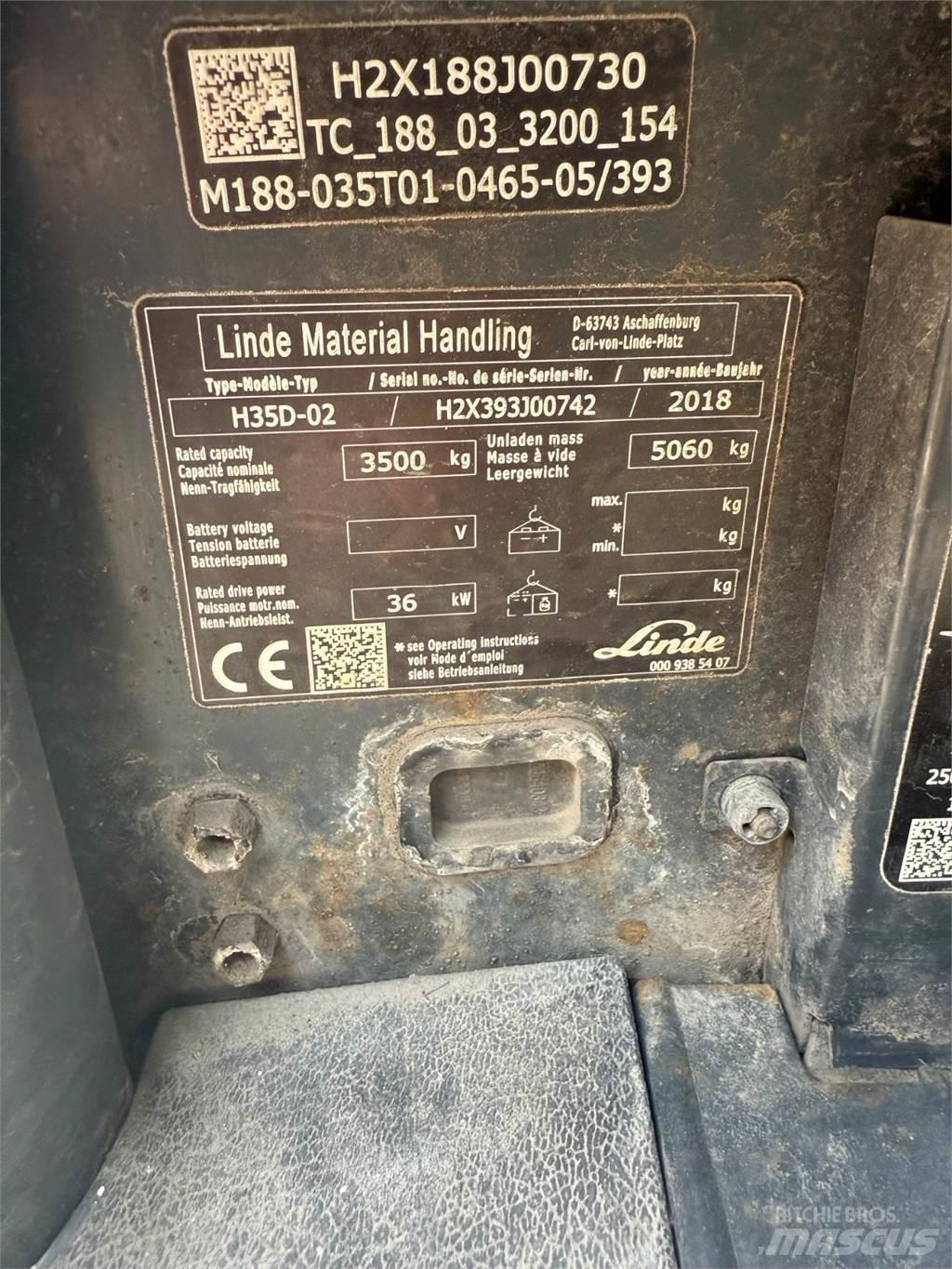 Linde H35D Дизельные погрузчики