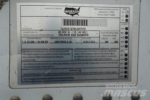 Wabash DVDBHPC Прицепы-фургоны