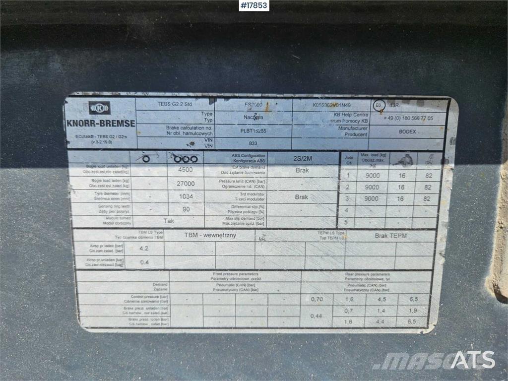 Bodex KIS 3B Самосвальные полуприцепы