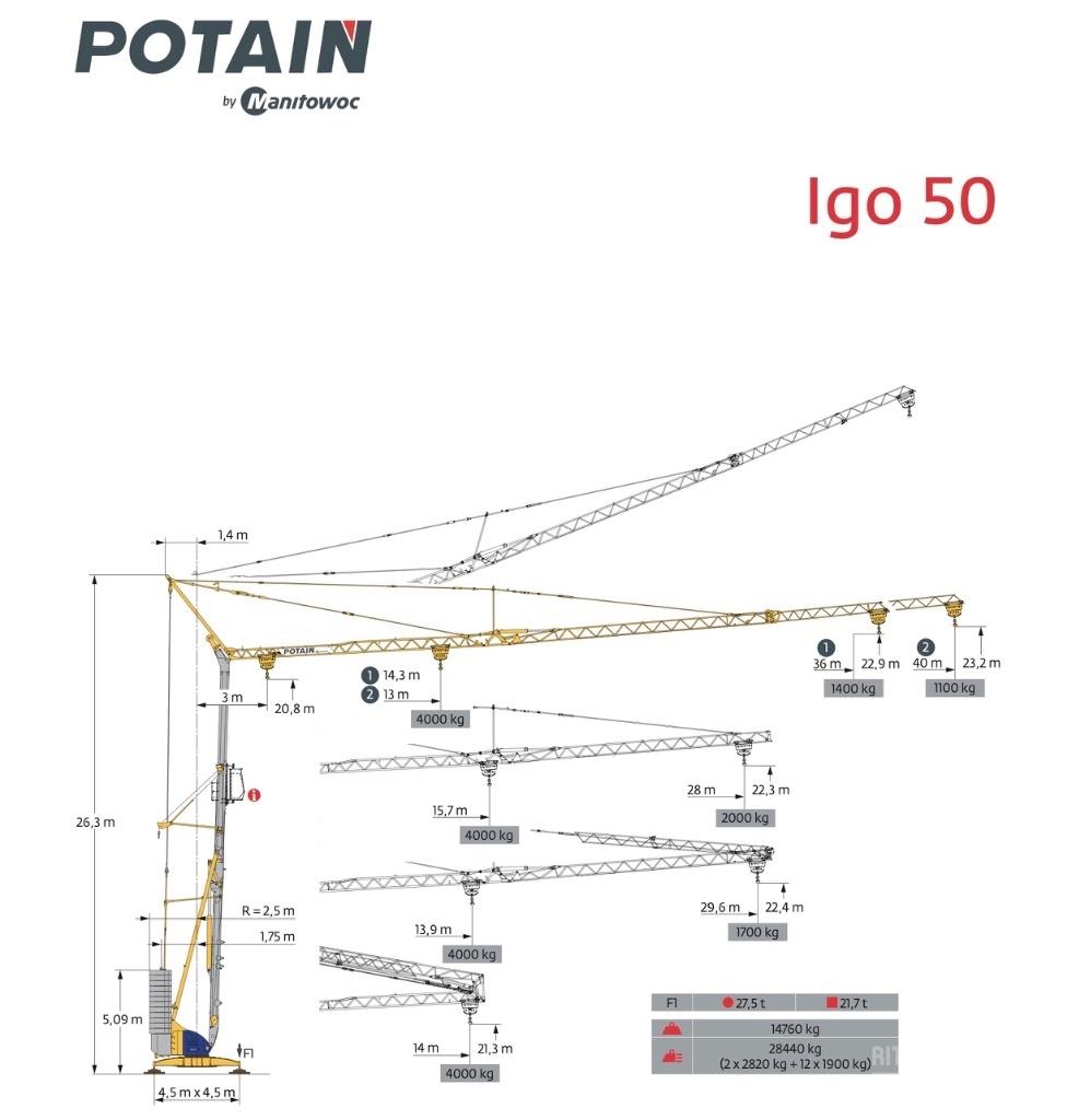 Potain IGO 50 Монтажный кран