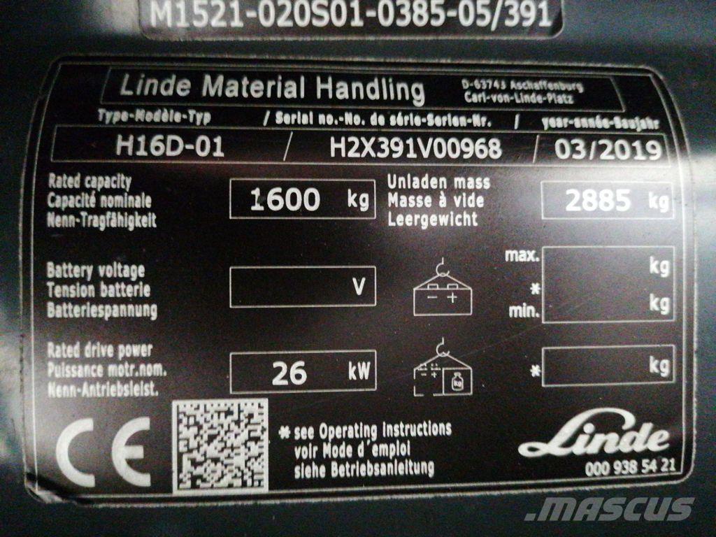 Linde H16D-01 Дизельные погрузчики