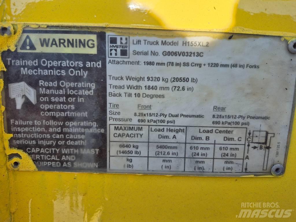Hyster H 155 XL 2 Другие складские механизмы