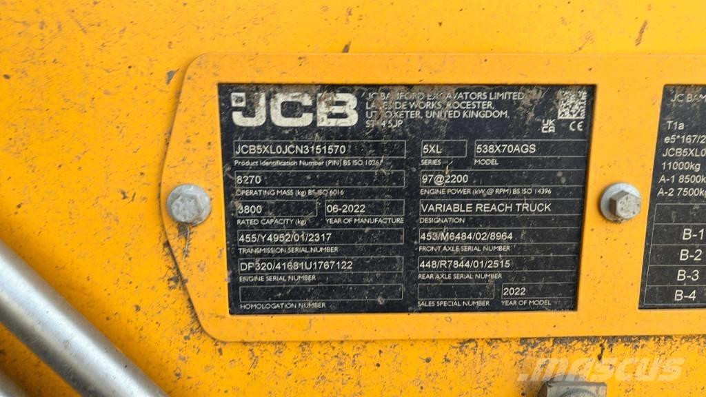 JCB 538-70 Сельскохозяйственные телескопические погрузчики