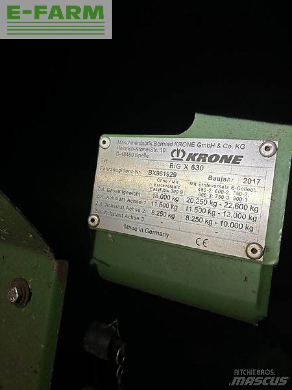 Krone big x 630 Самоходные кормоуборочные комбайны