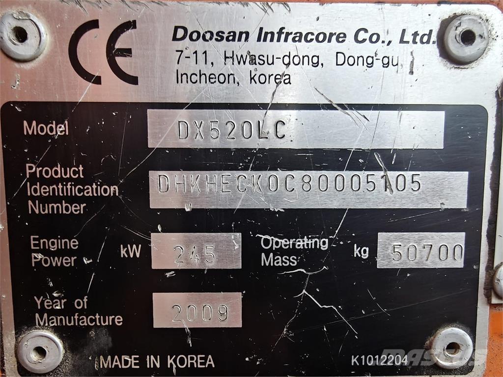 Doosan DX520LC Гусеничные экскаваторы