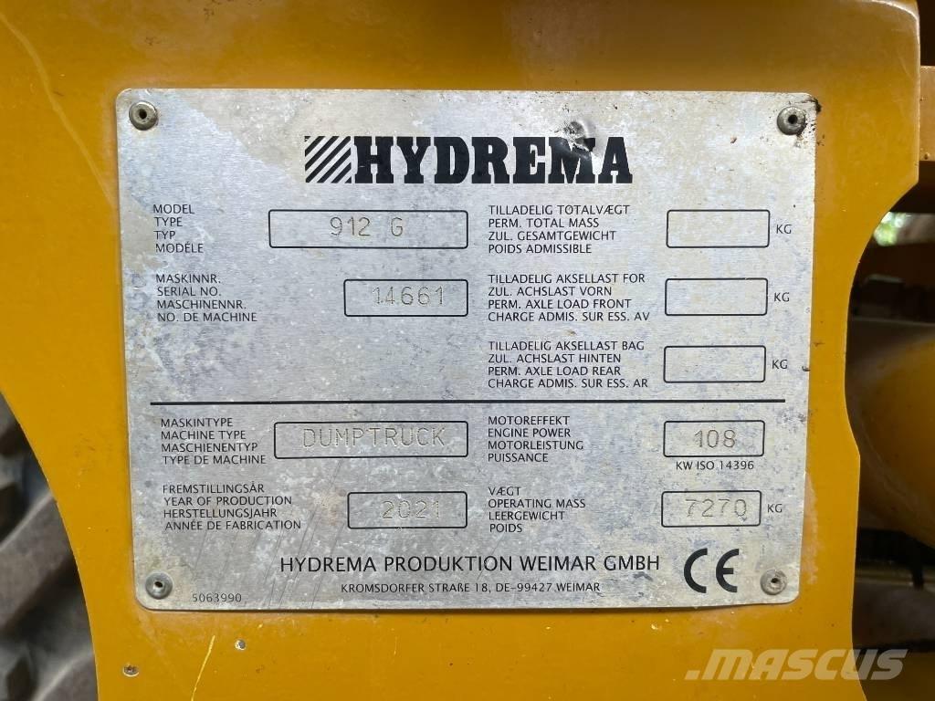 Hydrema 912 G Шарнирно-сочленённые самосвалы