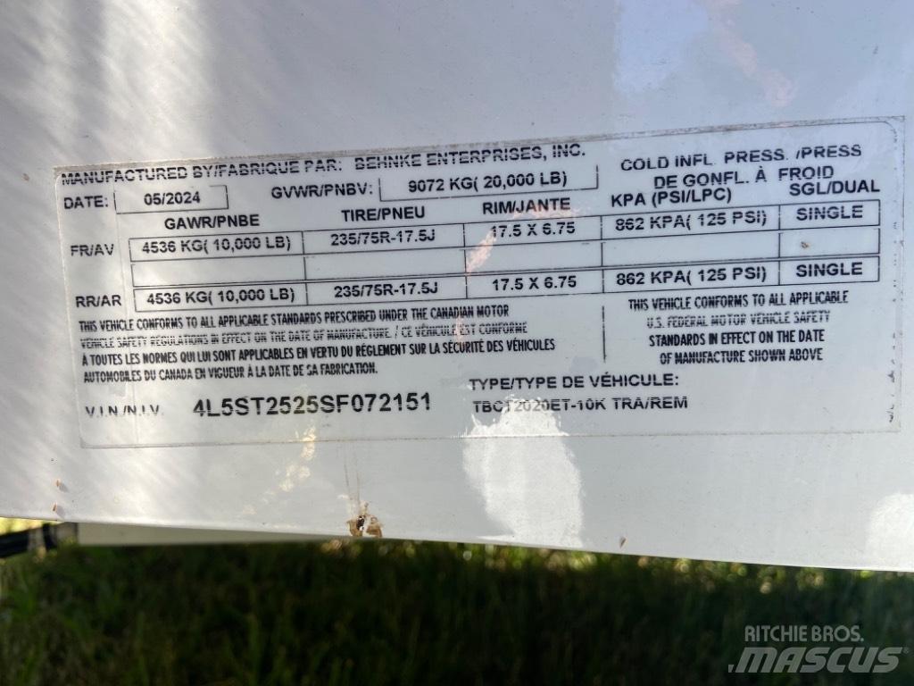 Behnke 2020ET-10K Прочие прицепы