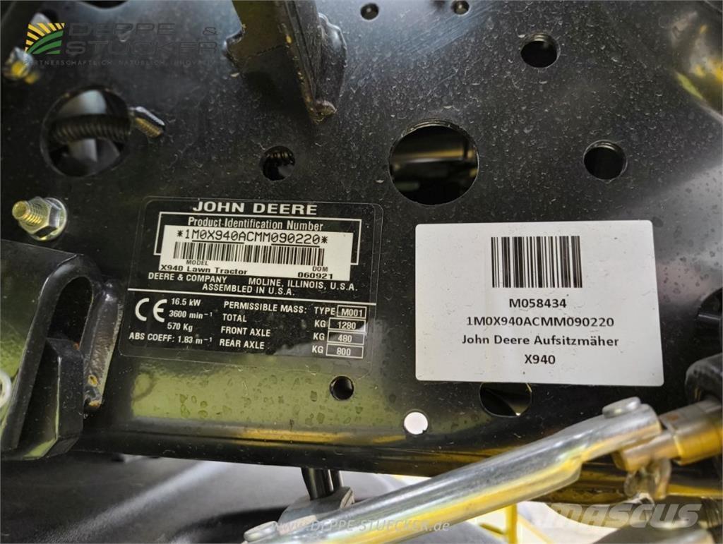 John Deere X940 Роторные косилки