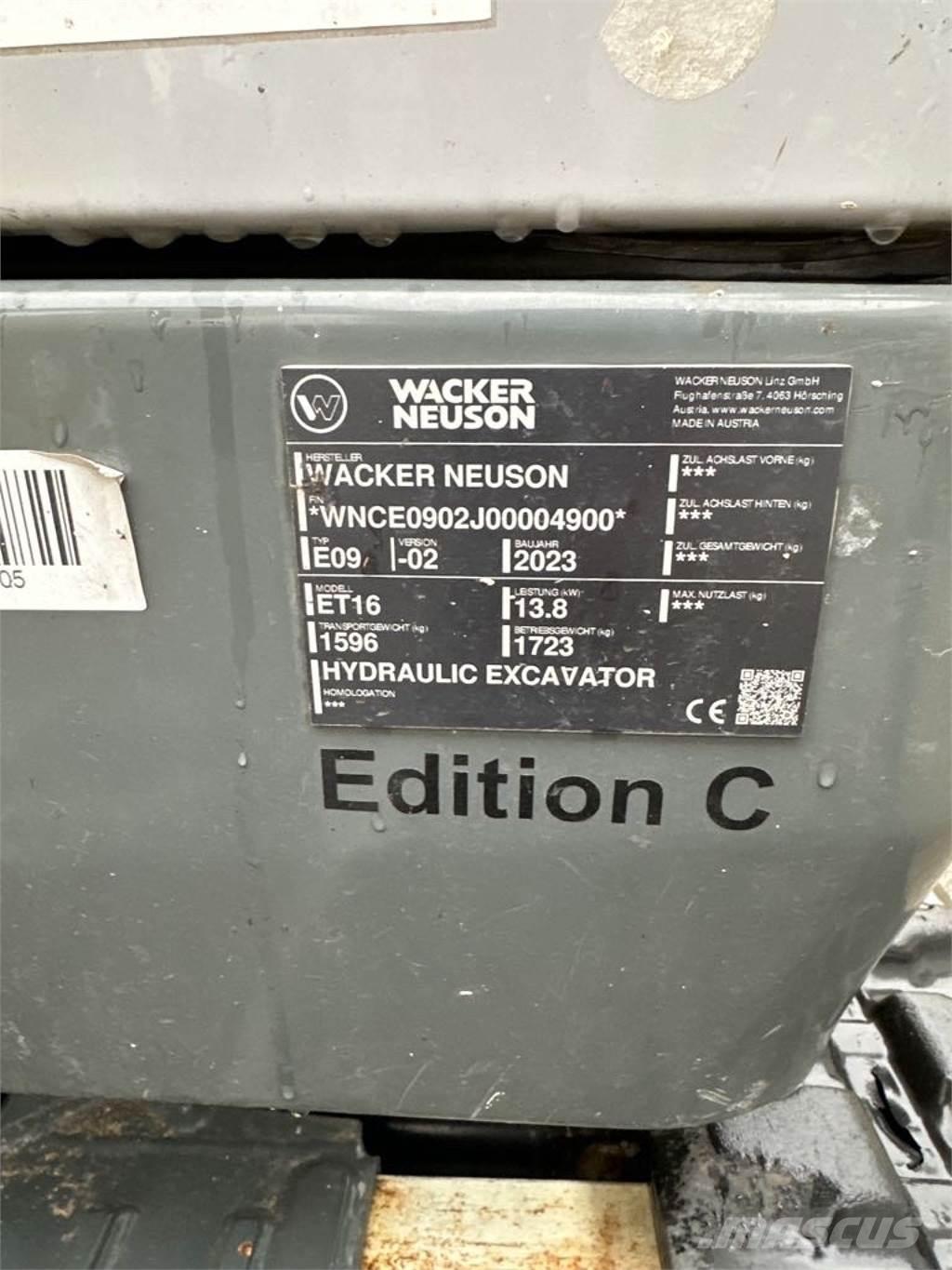 Wacker Neuson ET16 Гусеничные экскаваторы