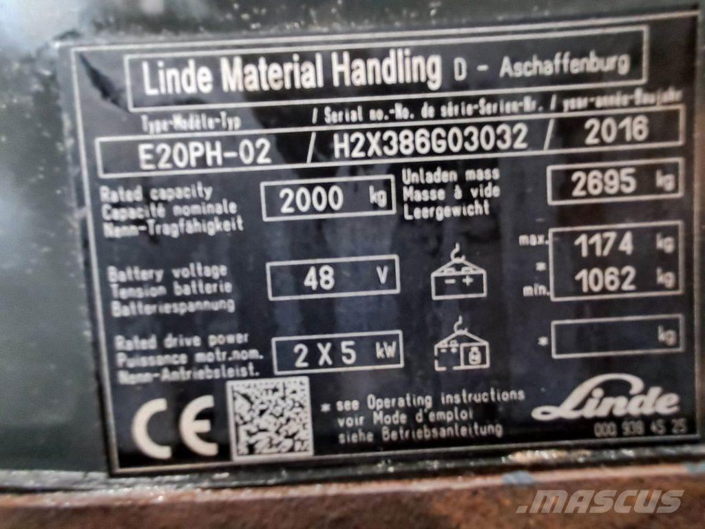 Linde E20PH-02 Электропогрузчики
