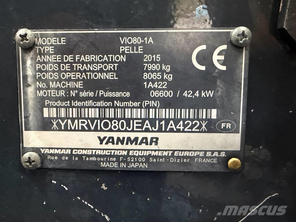 Yanmar Vio 80-1A Малые экскаваторы 7т-12т