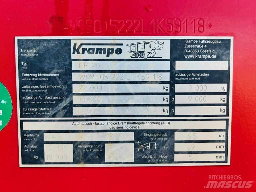 Krampe HP 20 Тракторные самосвальные прицепы
