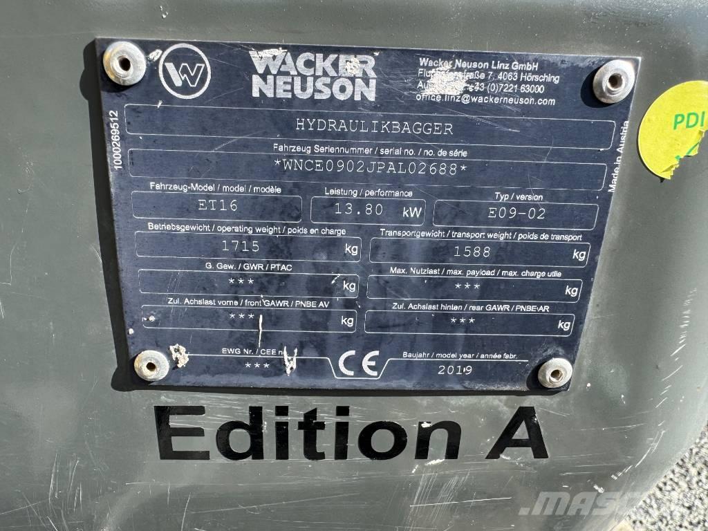 Wacker Neuson ET16 Гусеничные экскаваторы