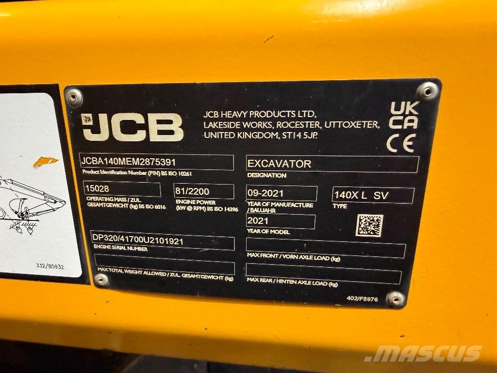 JCB 140 X Гусеничные экскаваторы