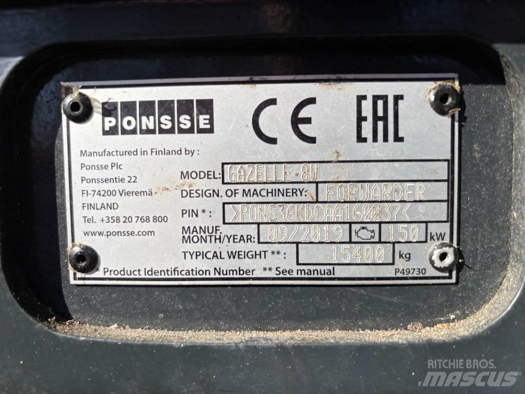 Ponsse GAZELLE 8W Харвардеры