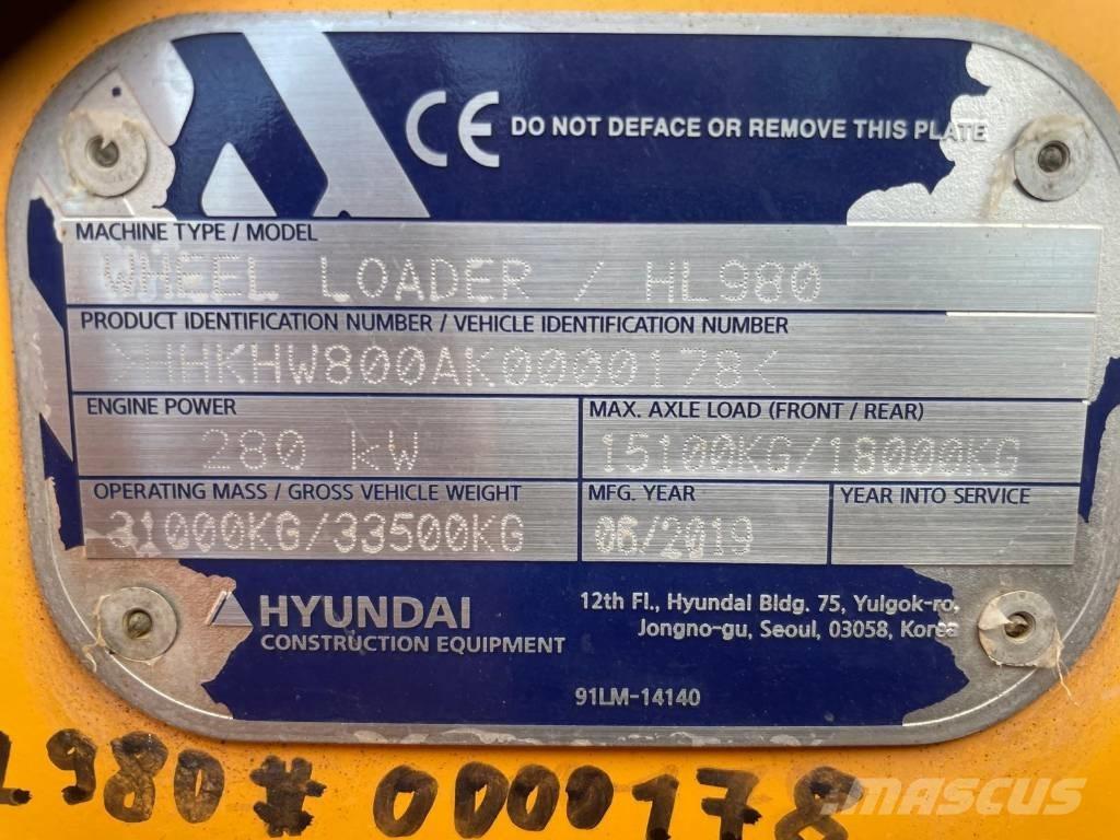 Hyundai HL 980 Фронтальные погрузчики