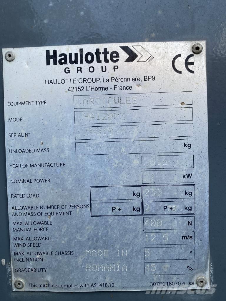 Haulotte HA 120 P Коленчатые подъемники