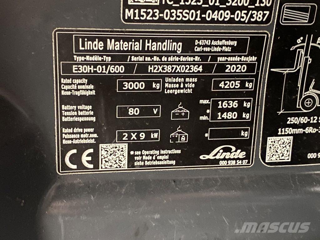 Linde E30H-01/600 Электропогрузчики