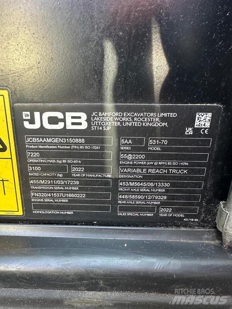 JCB 531-70 Телескопические погрузчики