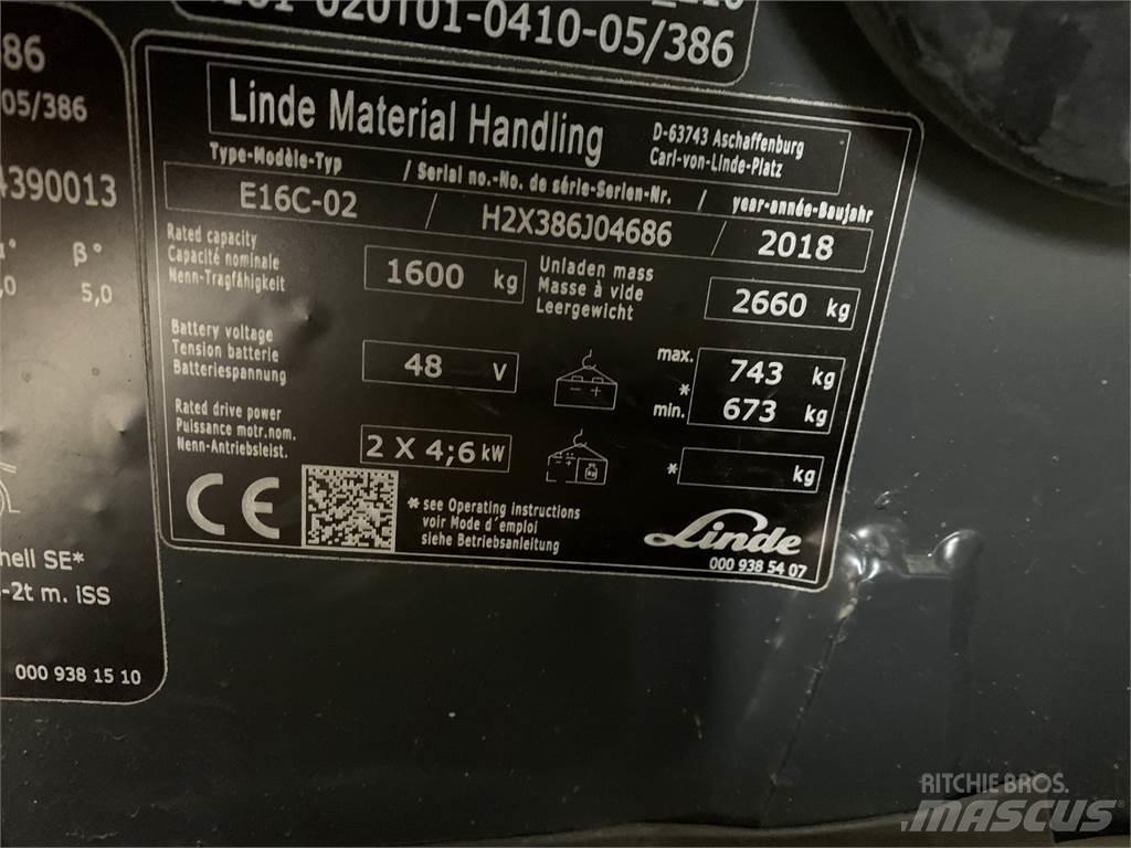 Linde E16C Электропогрузчики