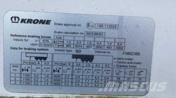 Krone SD Тентованные прицепы