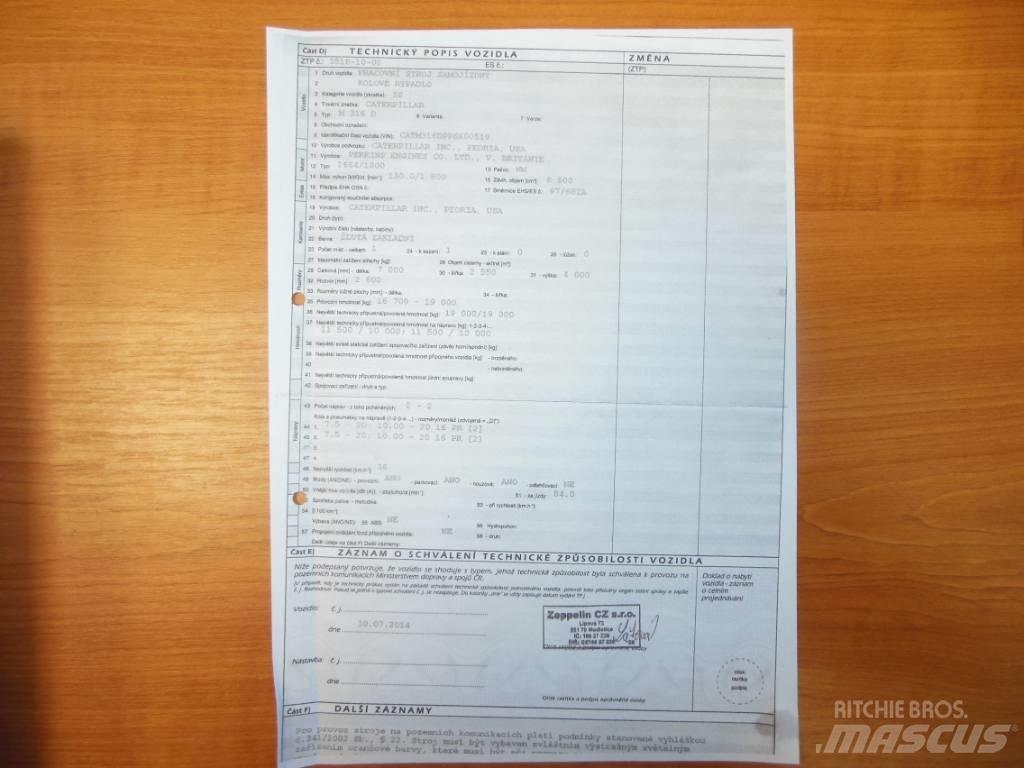 CAT M 316 D Колёсные экскаваторы
