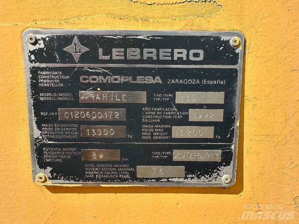 Lebrero 135 TT Грунтовые катки
