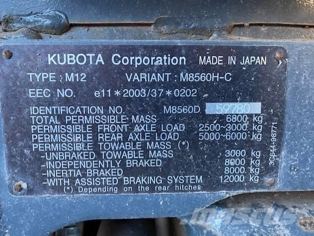 Kubota M 8560 Трактора