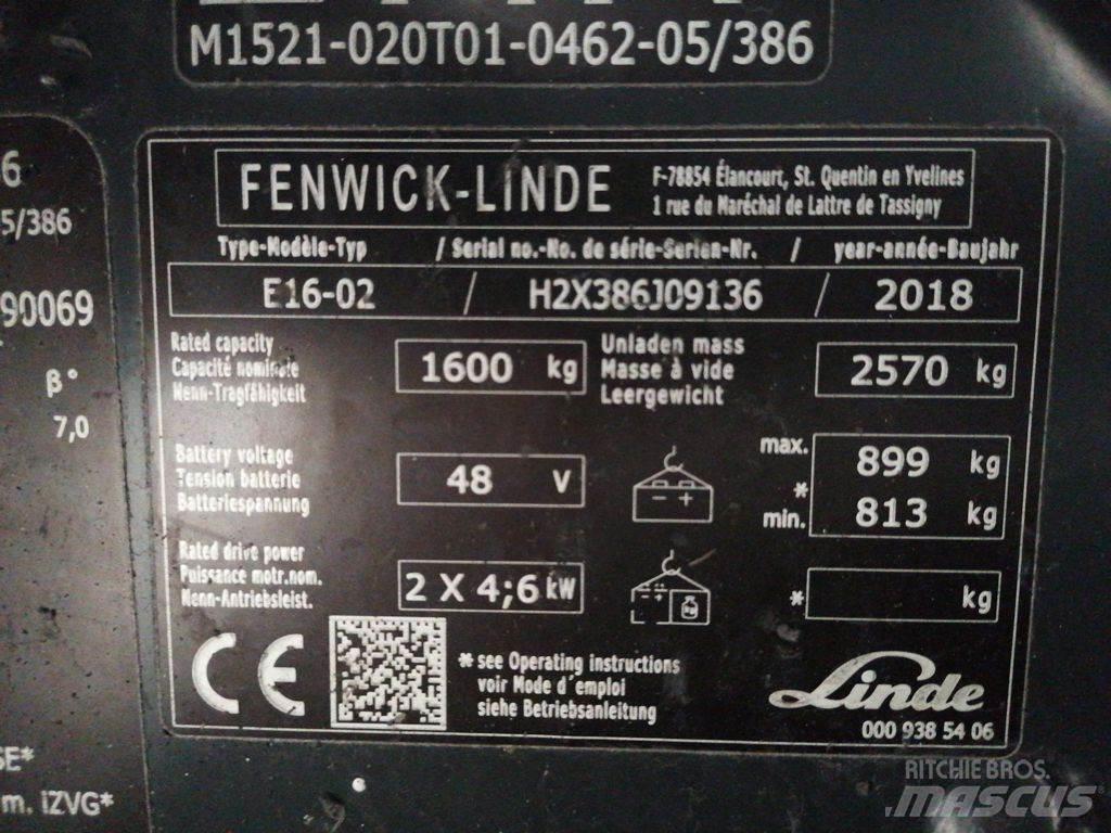 Linde E16-02 Электропогрузчики