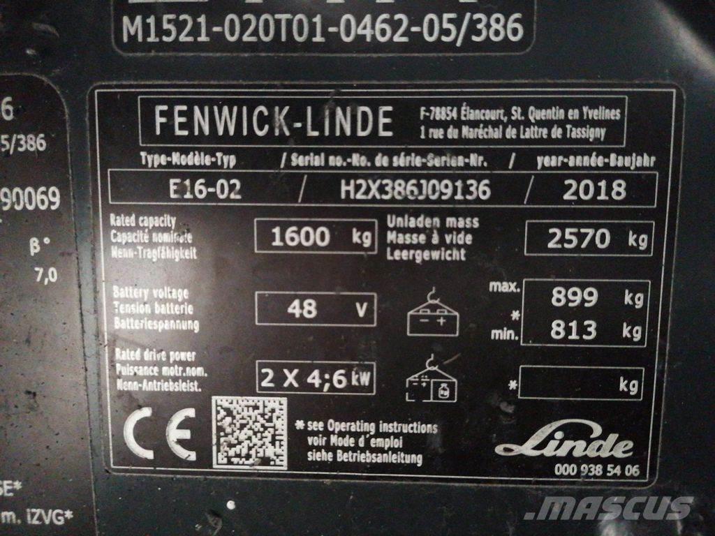 Linde E16-02 Электропогрузчики