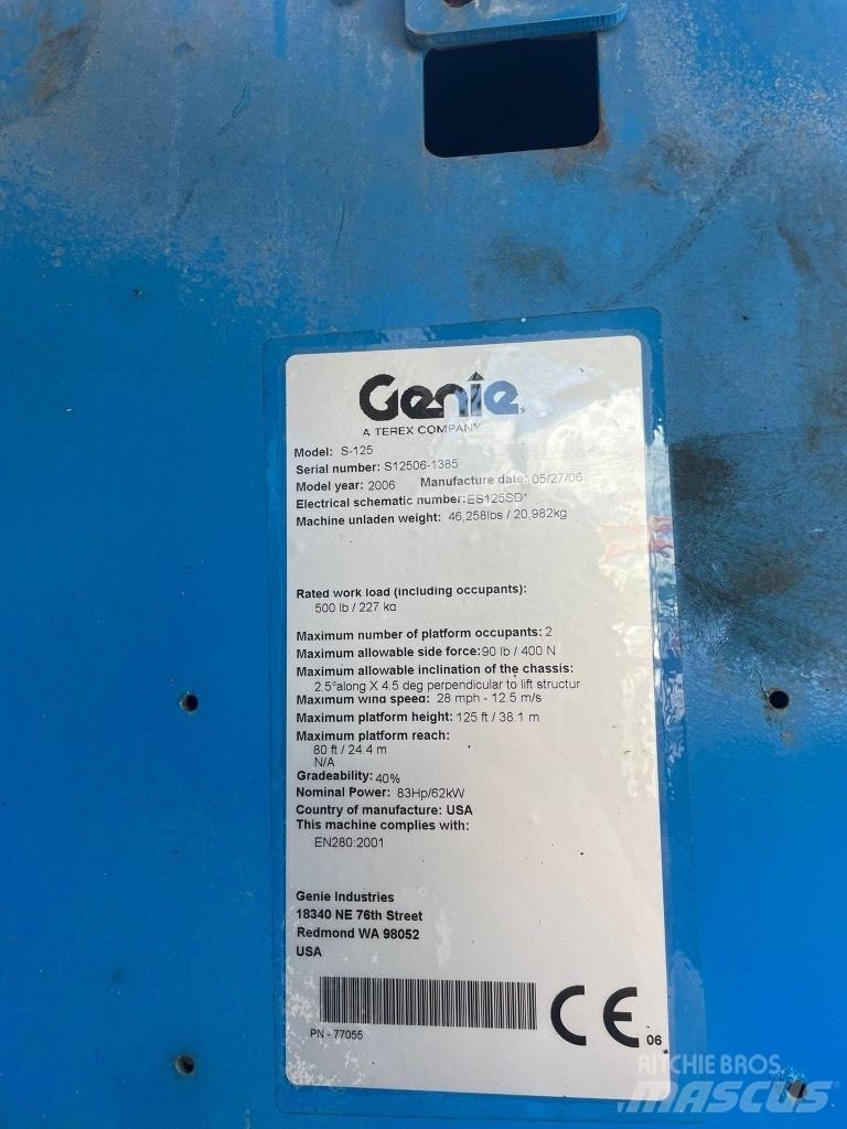 Genie S 125 Коленчатые подъемники