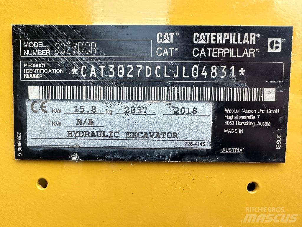CAT 302.7D CR Мини-экскаваторы